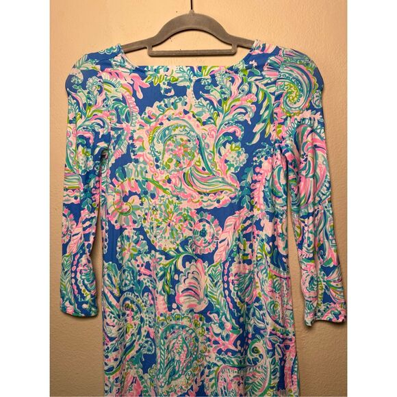 Lilly Pulitzer Ophelia Swing Dress Sz  XXS Multi dream team Paisley Preppy Vacat - Picture 2 of 7